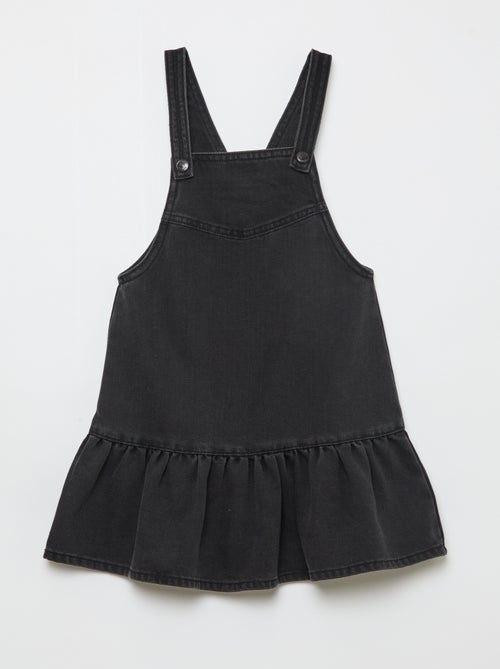 Robe salopette courte en jean - Kiabi