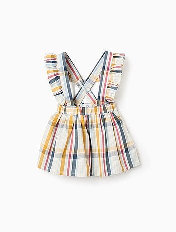 Robe-salopette en Coton à Carreaux Brothers & Sisters