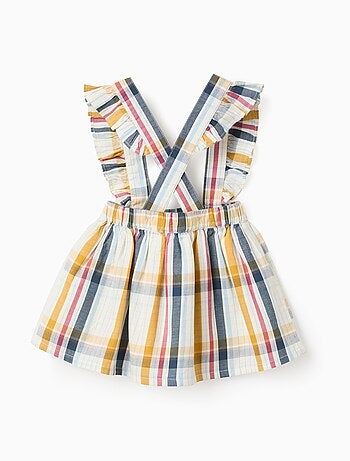 Robe-salopette en Coton à Carreaux Brothers & Sisters