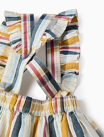 Robe-salopette en Coton à Carreaux Brothers & Sisters