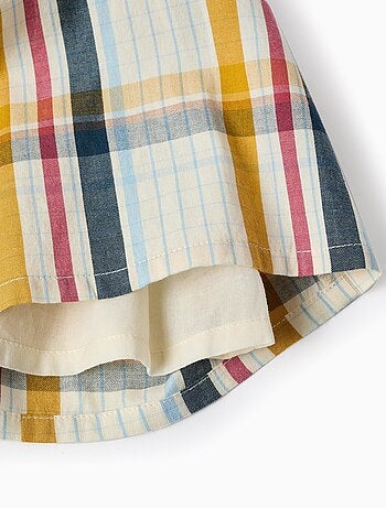 Robe-salopette en Coton à Carreaux Brothers & Sisters