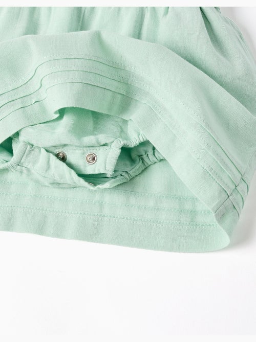Robe salopette en coton et lin - Kiabi
