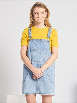 Robe salopette en denim - Kiabi