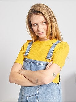 Robe salopette en denim - Kiabi