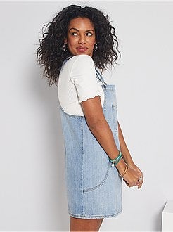 Robe salopette en denim - Kiabi