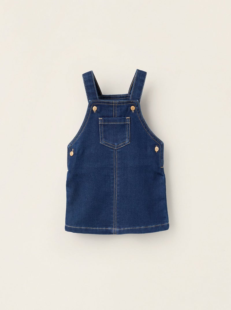 Robe Salopette en Denim Bleu - Kiabi