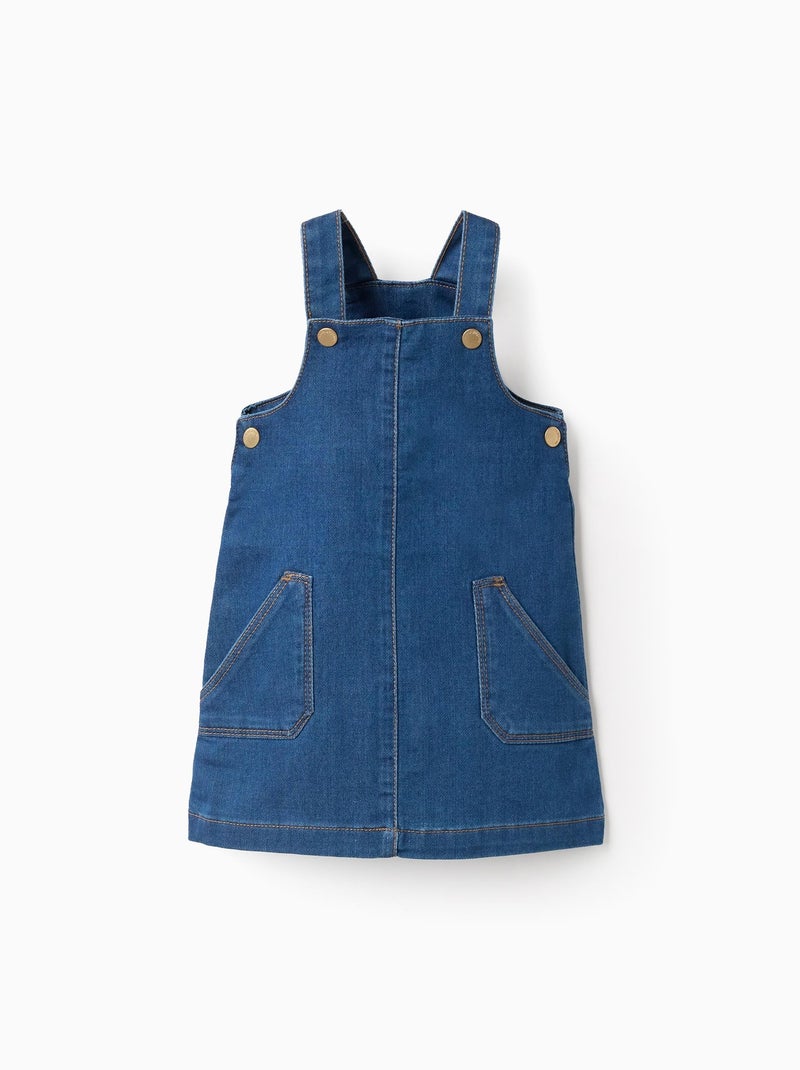 Robe-Salopette en Denim Bleu - Kiabi