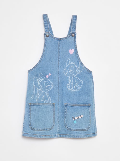 Robe salopette en denim 'Stitch' - Kiabi