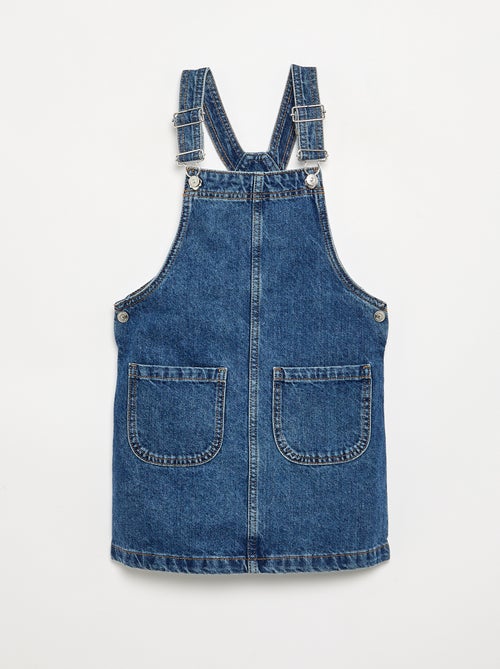 Robe salopette en jean avec 2 poches plaquées - Kiabi