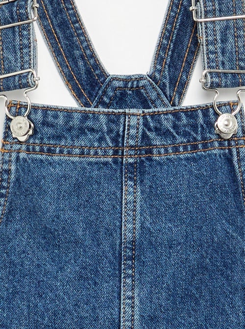 Robe salopette en jean avec 2 poches plaquées - Kiabi