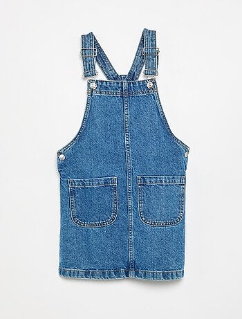 Robe salopette en jean avec 2 poches plaquées