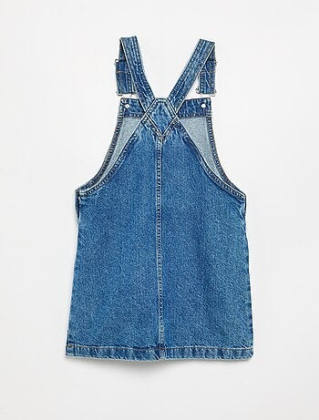 Robe salopette en jean avec 2 poches plaquées