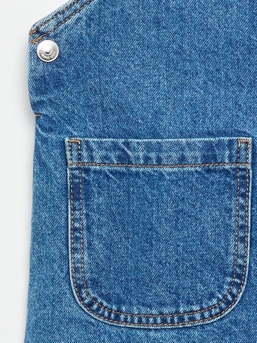 Robe salopette en jean avec 2 poches plaquées - Kiabi Robe salopette en jean avec 2 poches plaquées - Kiabi