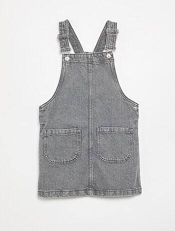 Robe salopette en jean avec 2 poches plaquées