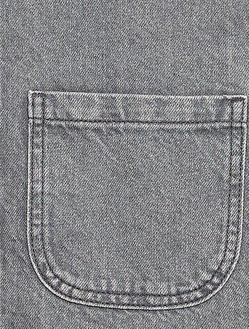 Robe salopette en jean avec 2 poches plaquées