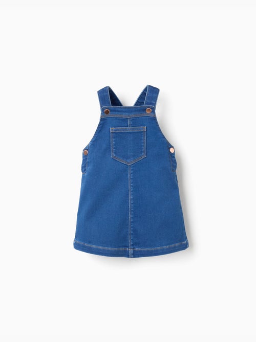 Robe salopette en jean avec poche à l'avant - Kiabi