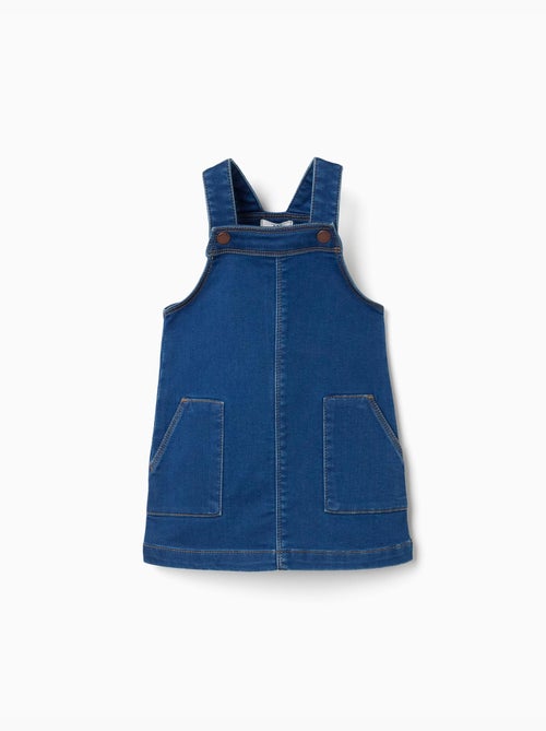 Robe salopette en jean avec poches avant - Kiabi