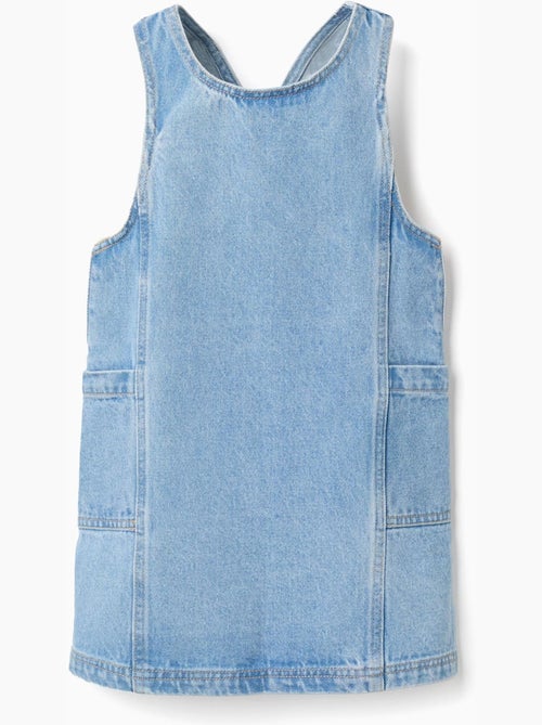 Robe salopette en jean avec poches - Kiabi