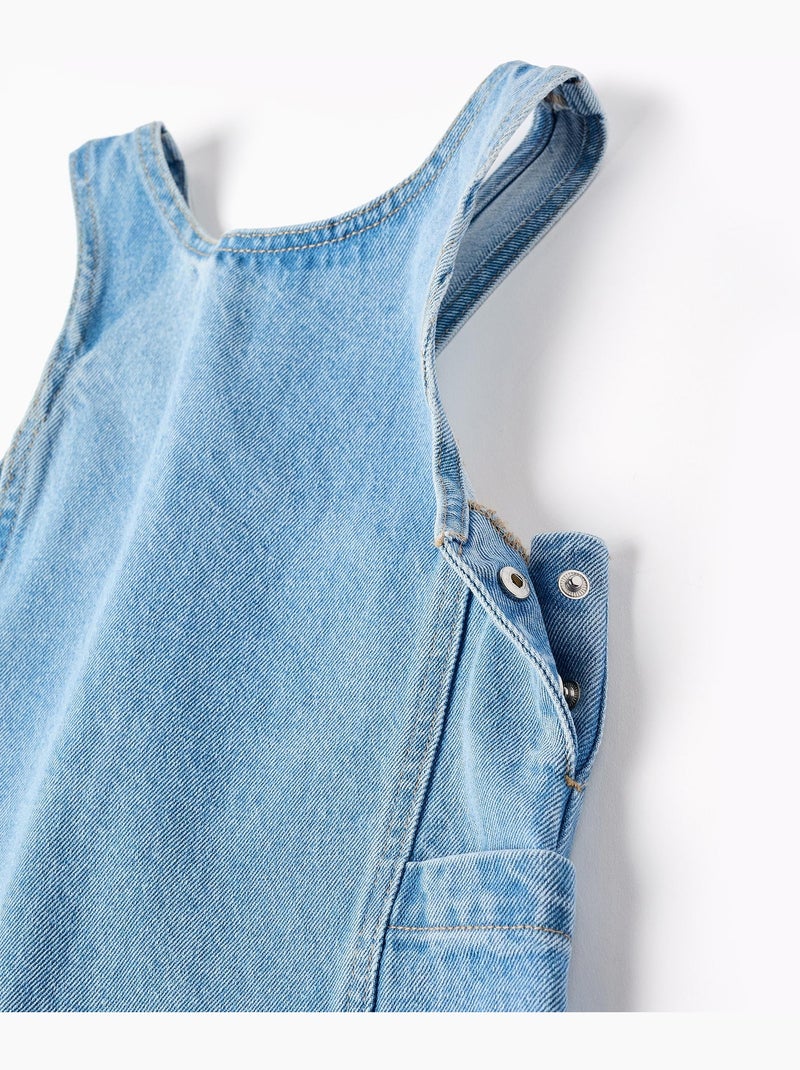 Robe salopette en jean avec poches Bleu clair - Kiabi