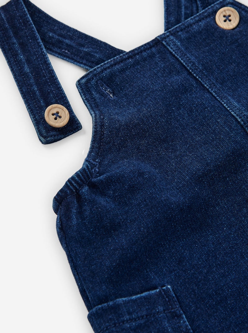 Robe salopette en jean avec poches latérales Bleu - Kiabi