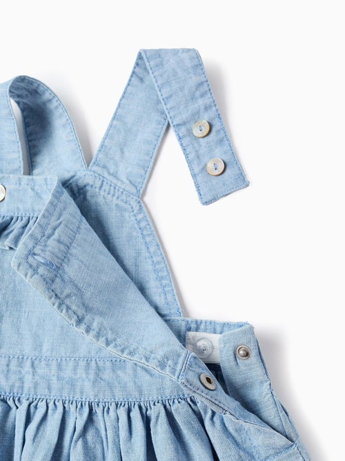 Robe-Salopette en Jean avec Volants - Kiabi