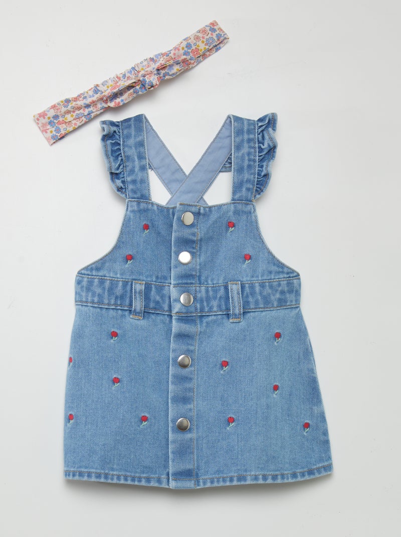 Robe salopette en jean Bleu - Kiabi