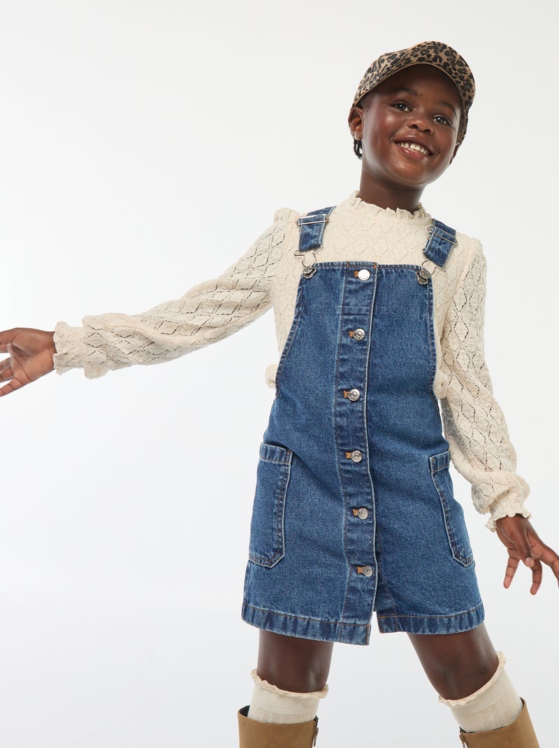 Robe salopette en jean Bleu - Kiabi