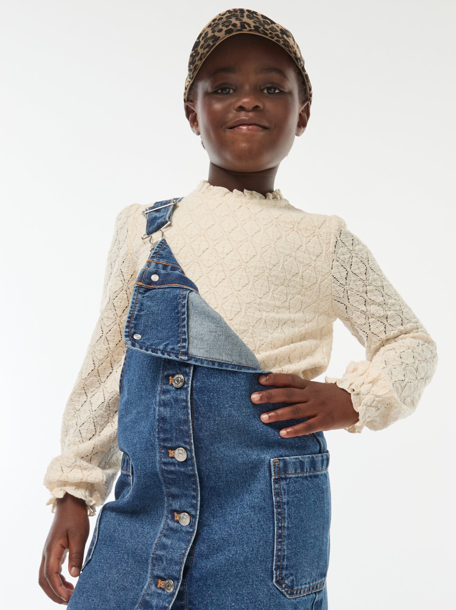 Robe Jean Déchirée Fille été - Denim Doux élastique, Coupe Trapèze, Poches, Tailles 12 Mois à 10 Ans - 6