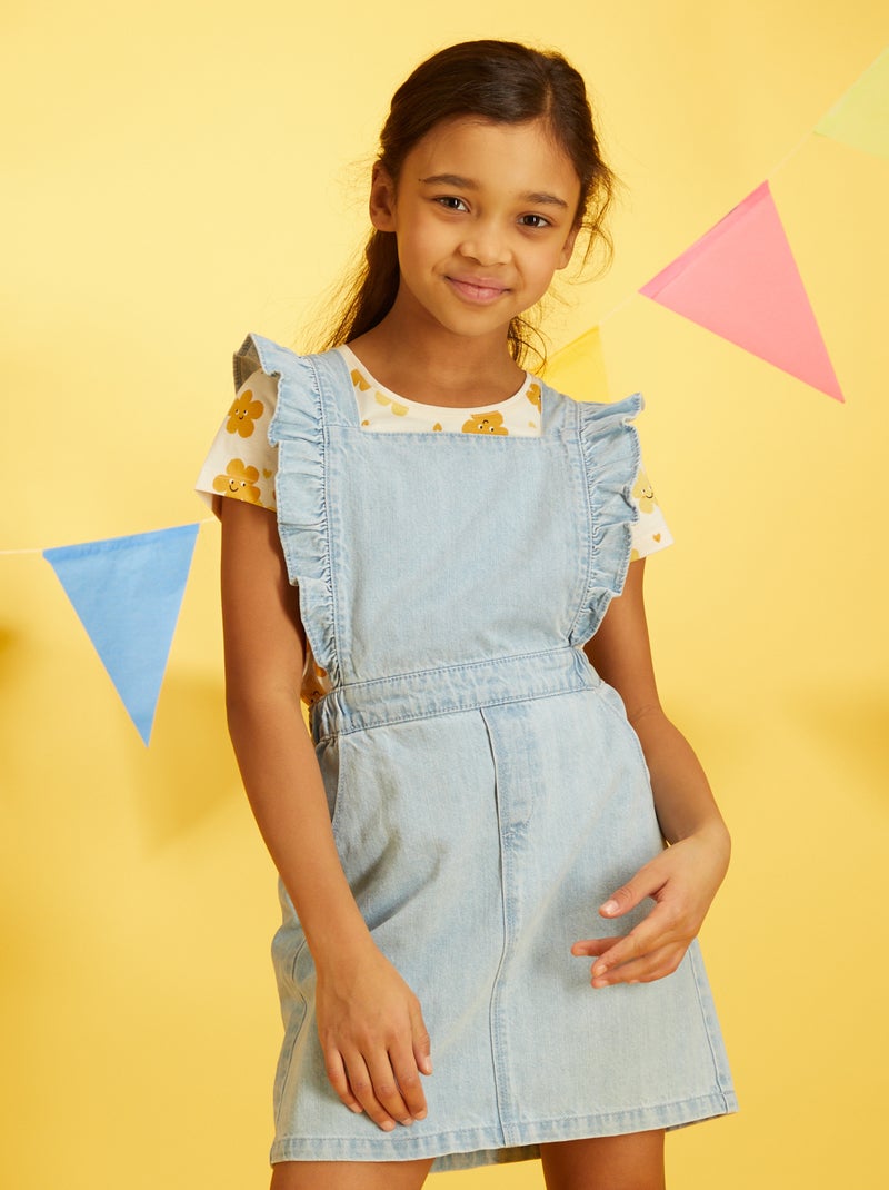 Robe salopette en jean Denim triple - Kiabi
