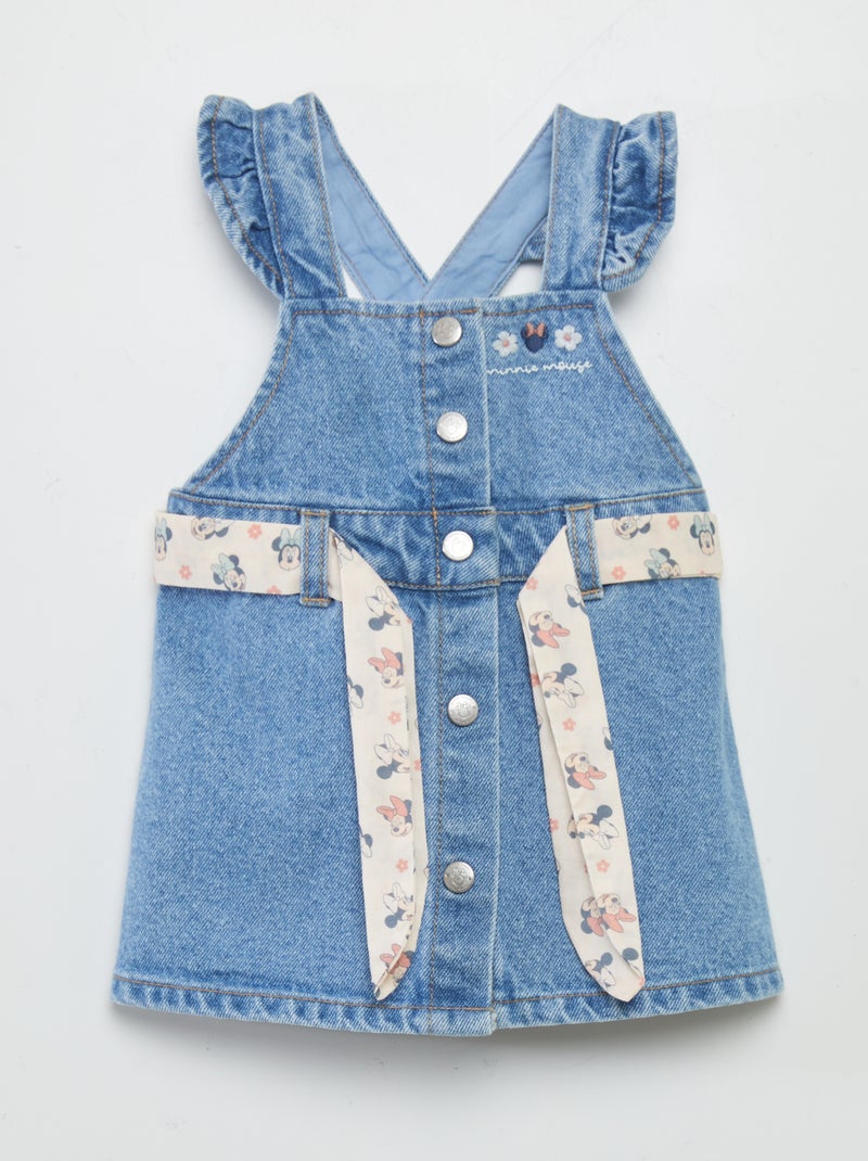 Robe salopette en jean 'Minnie' 'Disney' Bleu - Kiabi