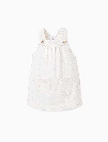 Robe-salopette en Sergé avec Motif