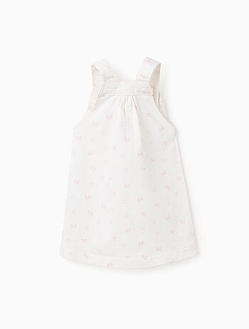 Robe-salopette en Sergé avec Motif