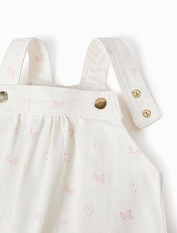 Robe-salopette en Sergé avec Motif