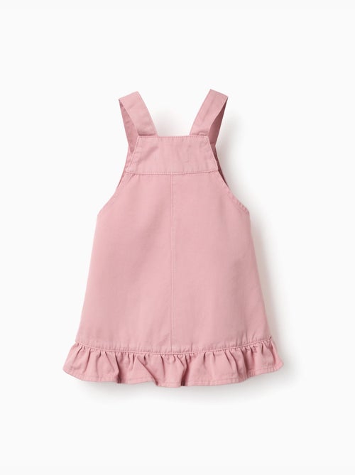Robe salopette en sergé avec ourlet à volants - Kiabi Robe salopette en sergé avec ourlet à volants - Kiabi