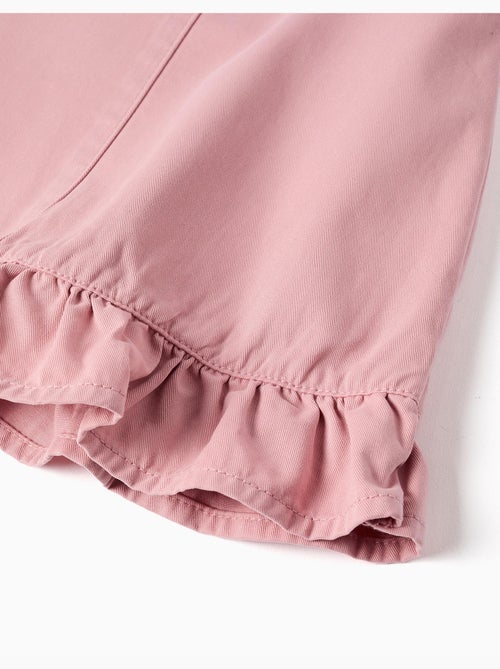 Robe salopette en sergé avec ourlet à volants - Kiabi Robe salopette en sergé avec ourlet à volants - Kiabi
