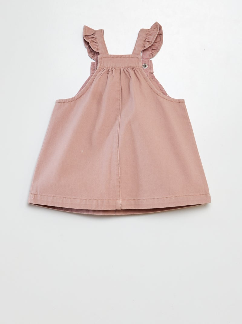 Robe salopette en twill ROSE - Kiabi