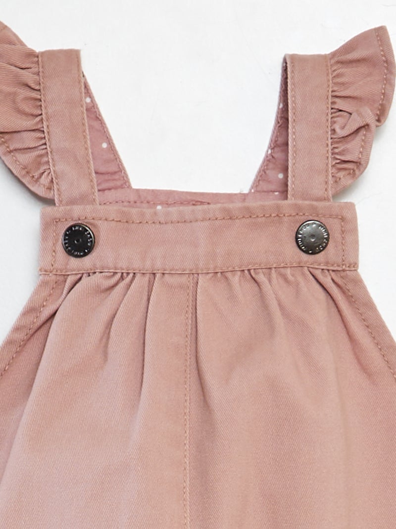 Robe salopette en twill ROSE - Kiabi