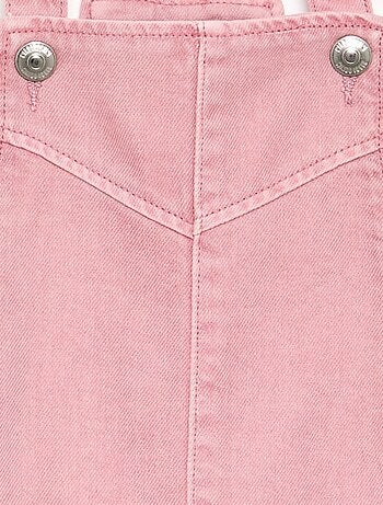 Robe salopette en twill uni