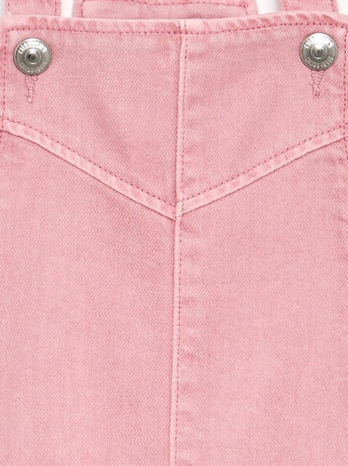 Robe salopette en twill uni - Kiabi
