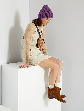 Robe salopette en velours