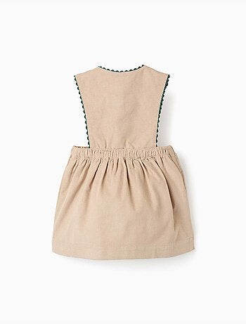Robe salopette en velours côtelé avec poches