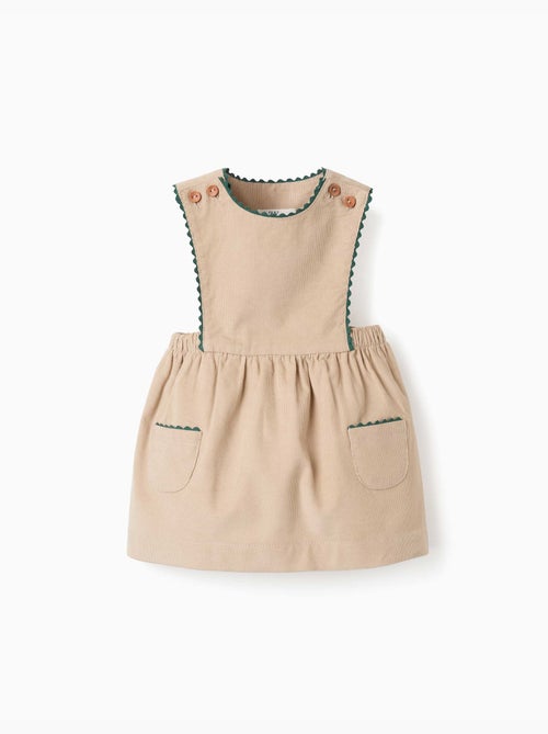 Robe salopette en velours côtelé avec poches - Kiabi Robe salopette en velours côtelé avec poches - Kiabi
