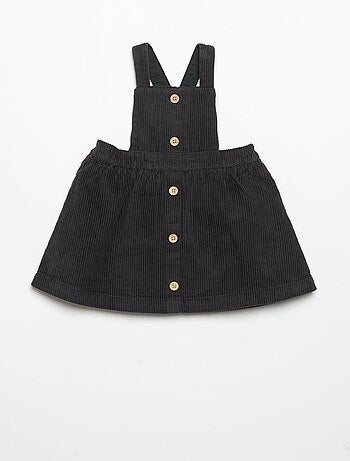 Robe salopette en velours côtelé