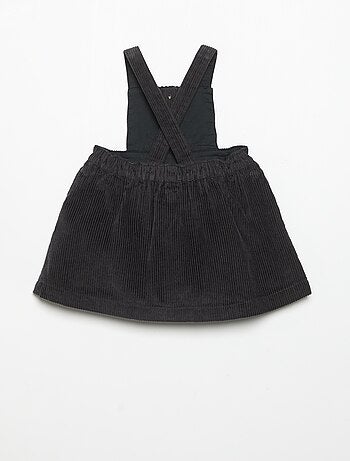 Robe salopette en velours côtelé