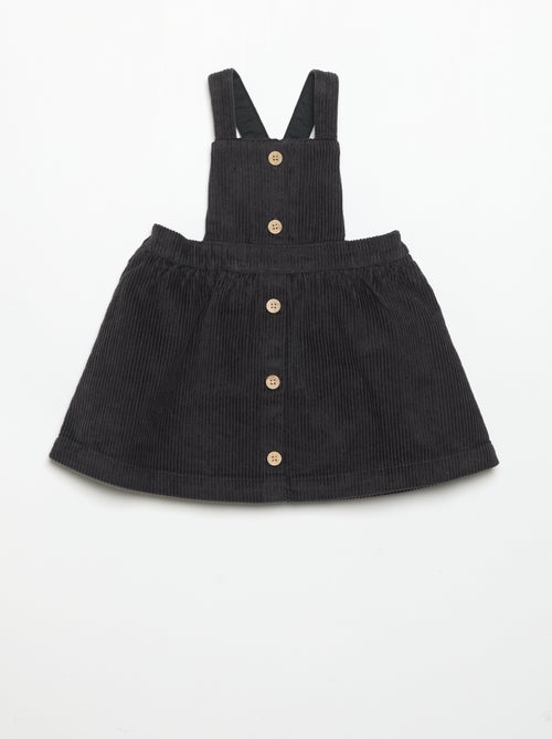Robe salopette en velours côtelé - Kiabi