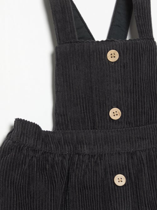 Robe salopette en velours côtelé - Kiabi