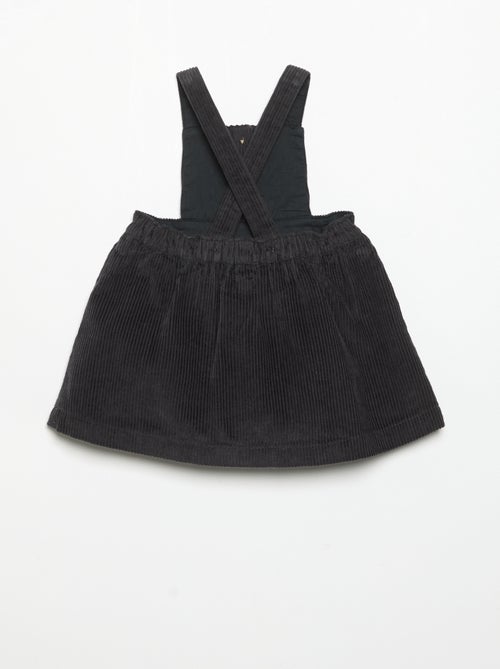 Robe salopette en velours côtelé - Kiabi
