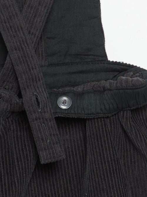 Robe salopette en velours côtelé - Kiabi