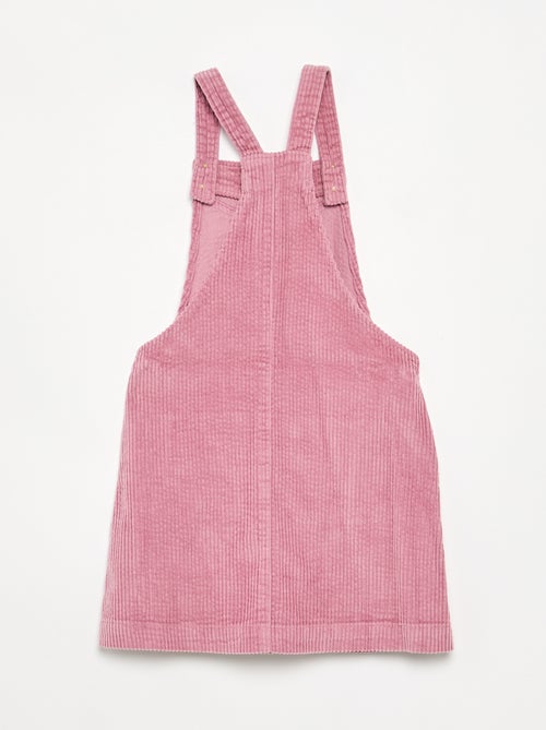Robe salopette en velours côtelé - Kiabi