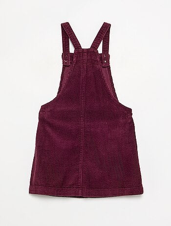 Robe salopette en velours côtelé
